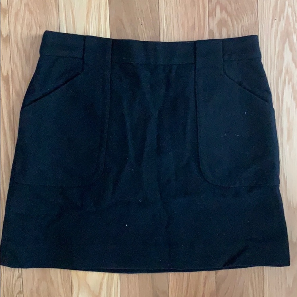 JCrew wool black mini skirt 0
